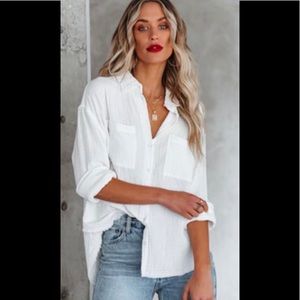 NWT White Button Down